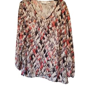 🎆Liz Claiborne Plus Size Multicolor Patterned Blouse Size 2X